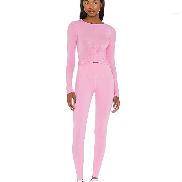 Alo High Waist Airbrush Legging in Parisian Pink - Picture 2 of 4